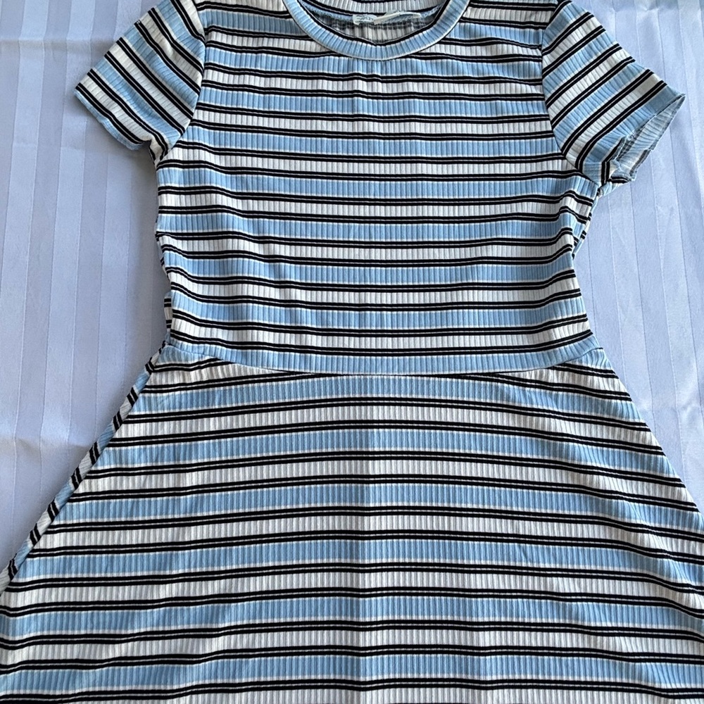 Knitworks Blue and Black Striped Dress